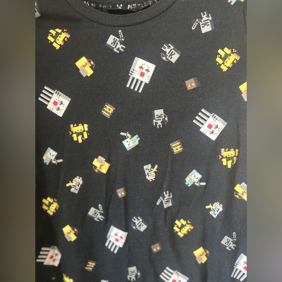 Jinx Tees Girls Minecraft Print High Low T-shirt - Picture 4 of 4